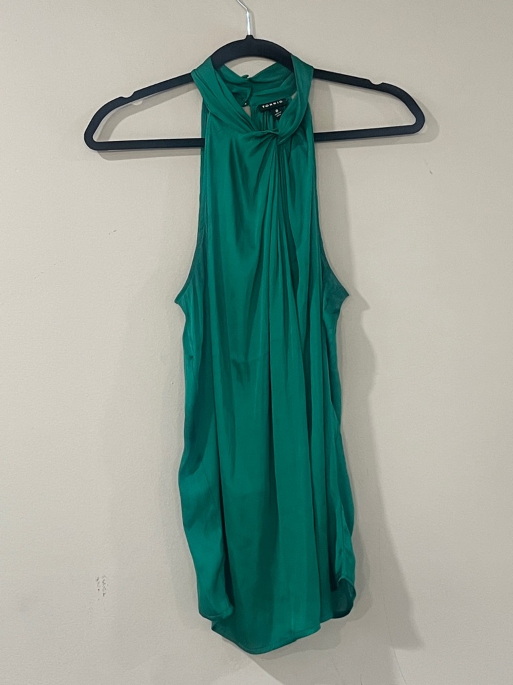 torrid Teal Halter Drape Top